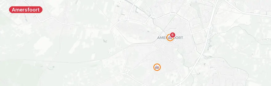 Kaart van Zwaar verkeersongeval Kamp Amersfoort