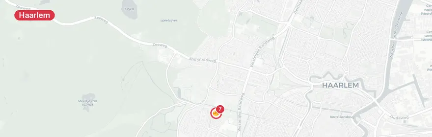 Kaart van Middelbrand Blinkertpad Haarlem