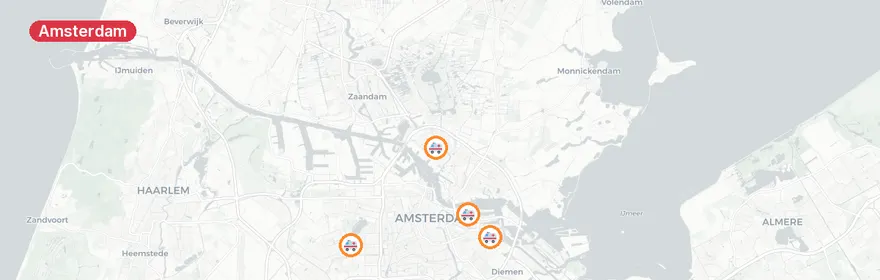 Kaart van Reanimatie Palmdwarsstraat Amsterdam