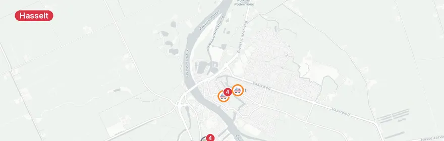 Kaart van Kind zwaargewond bij aanrijding vrachtwagen Hanzeweg Hasselt