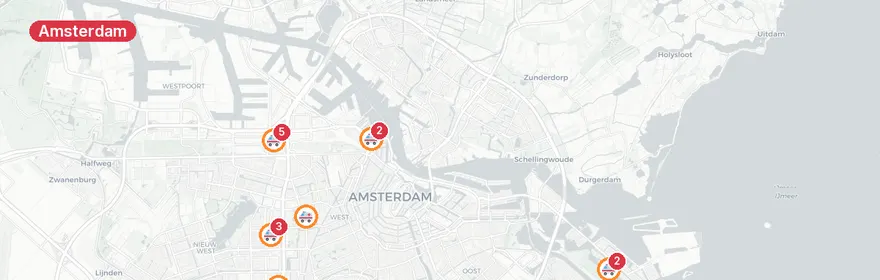 Kaart van Steekpartij station Amsterdam Sloterdijk, drie gewonden