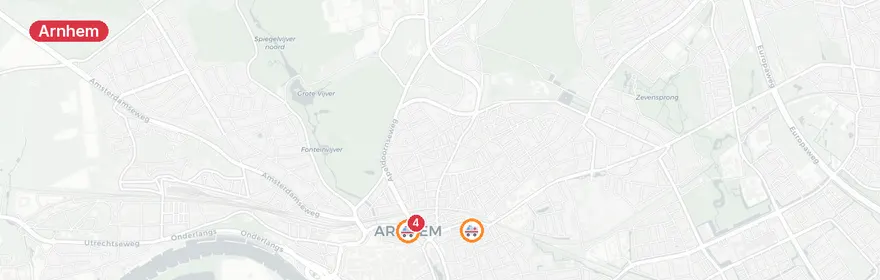 Kaart van Meerdere medische incidenten Arnhem