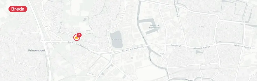 Kaart van Afvalbrand Hoekakker Breda