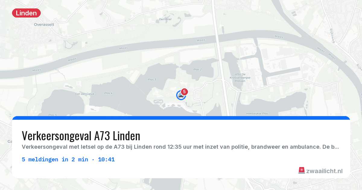 Kaart van de activiteitspiek bij Linden
