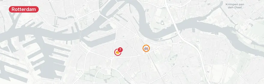 Kaart van Middelbrand meterkast Sneeuwbalstraat Rotterdam
