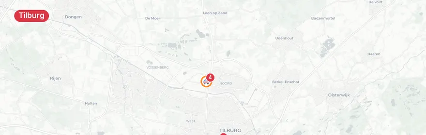 Kaart van Steekpartij Trouwlaan Tilburg, twee aangehouden