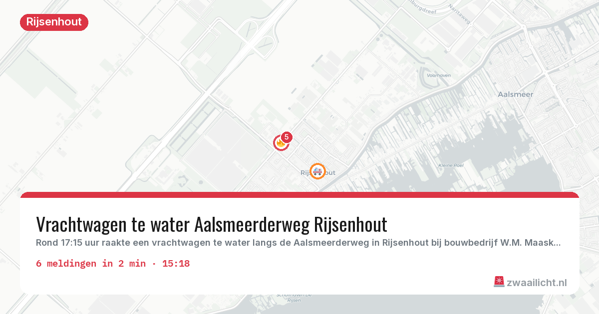Kaart van de activiteitspiek bij Rijsenhout