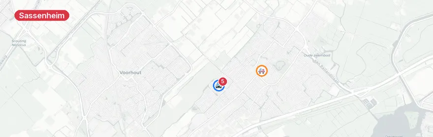 Kaart van Verkeersongeval met letsel Palfreniersweg Sassenheim
