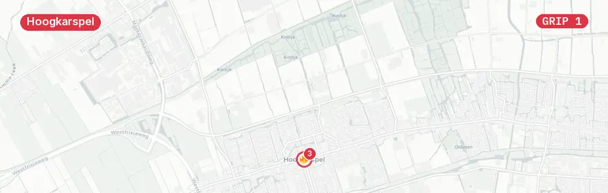 Kaart van Brand bijgebouw Hoogkarspel