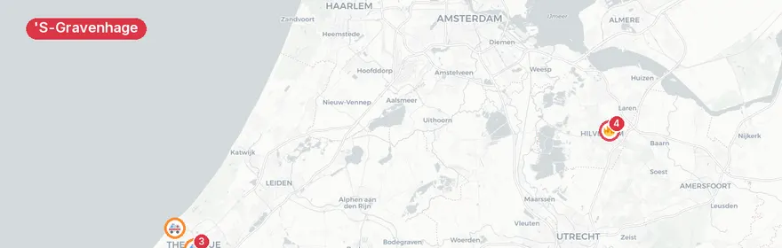 Kaart van Woningbrand De Gaarde, Den Haag