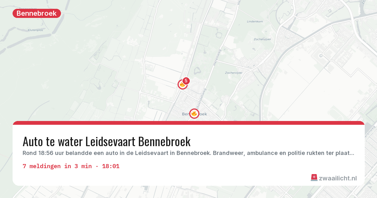 Kaart van de activiteitspiek bij Bennebroek