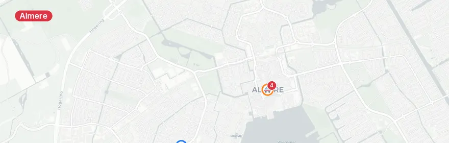 Kaart van Aanrijding Stedendreef Almere