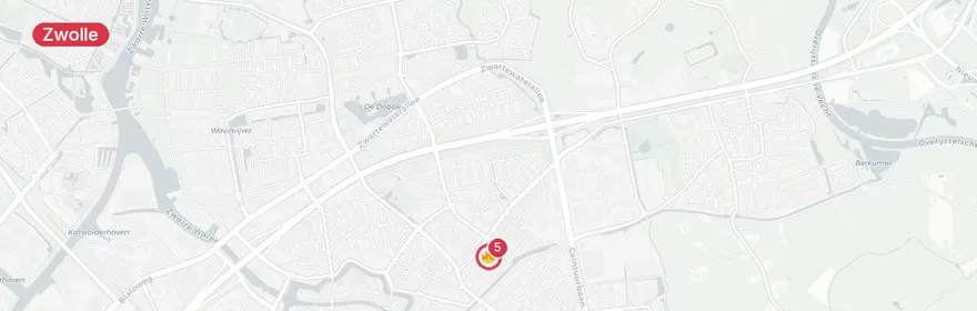 Kaart van Woningbrand Javastraat Zwolle
