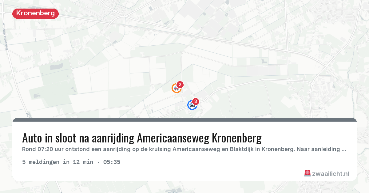Kaart van de activiteitspiek bij Kronenberg