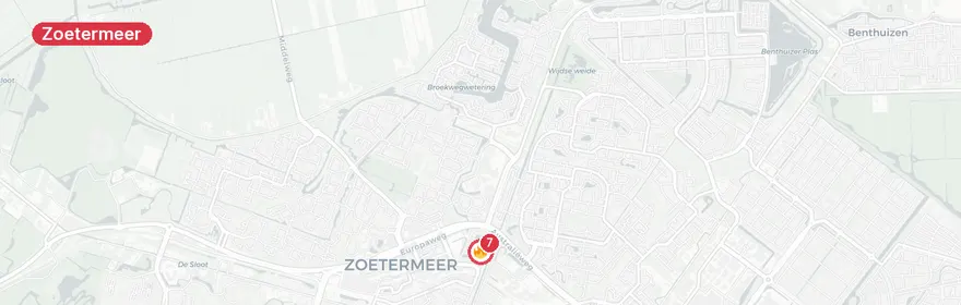 Kaart van Woningbrand Griekenlandlaan Zoetermeer