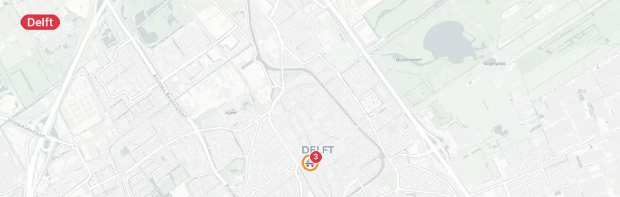 Kaart van Winkelbrand Peperstraat Delft