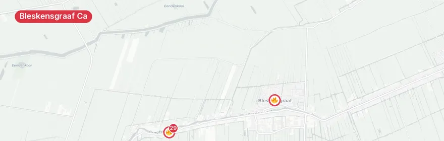 Kaart van Woningbrand door blikseminslag Abbekesdoel Bleskensgraaf