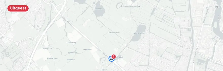 Kaart van Waardetransportbusje te water op Busch en Dam