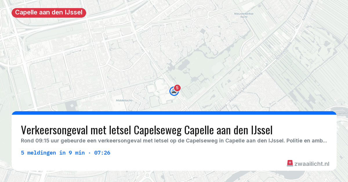Kaart van de activiteitspiek bij Capelle aan den IJssel