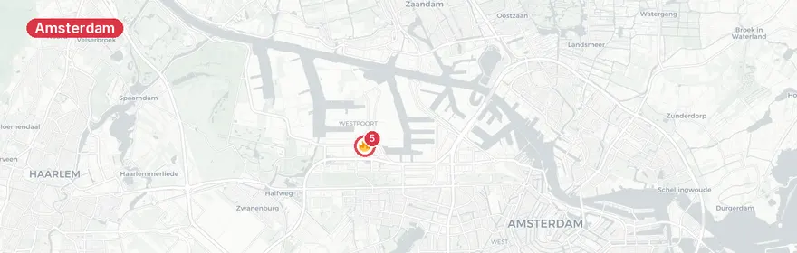 Kaart van Verkeersongeval Cornelis Lelylaan en brand Westpoortweg