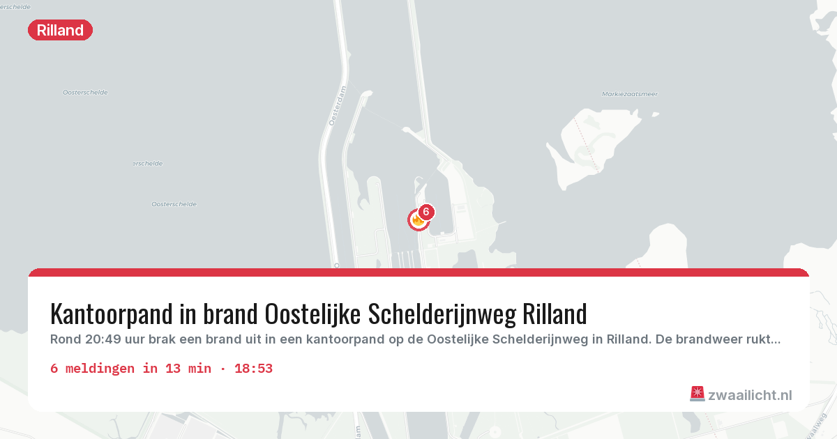 Kaart van de activiteitspiek bij Rilland