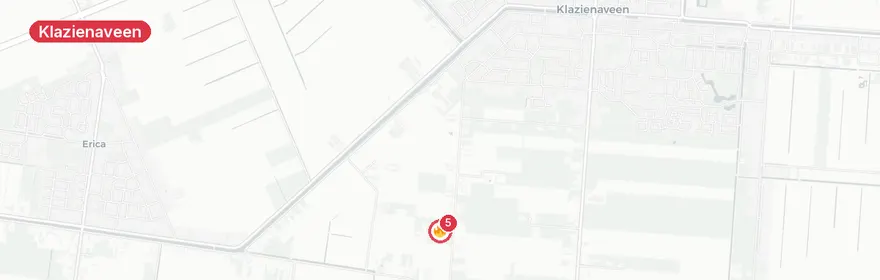 Kaart van Brand op dak basisschool Derksweg Klazienaveen