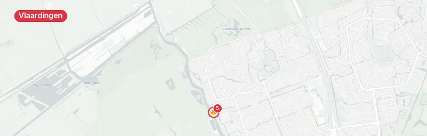 Kaart van Persoon te water Broekpolderpad Vlaardingen