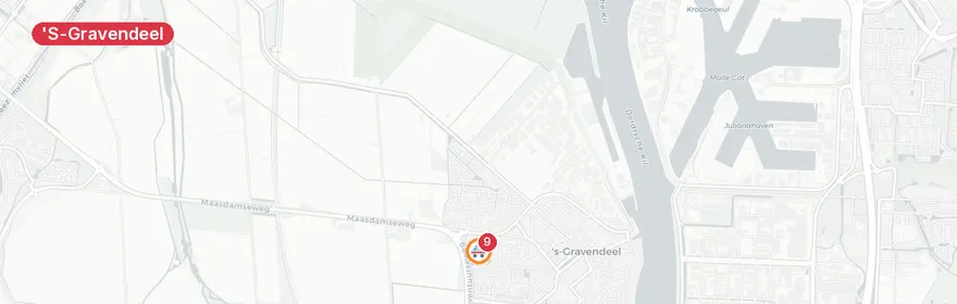 Kaart van Reanimatie Vioolerf 's-Gravendeel, traumahelikopter ingezet
