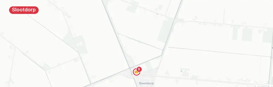 Kaart van Grote industriebrand Kadeweg Slootdorp — NL-Alert verstuurd