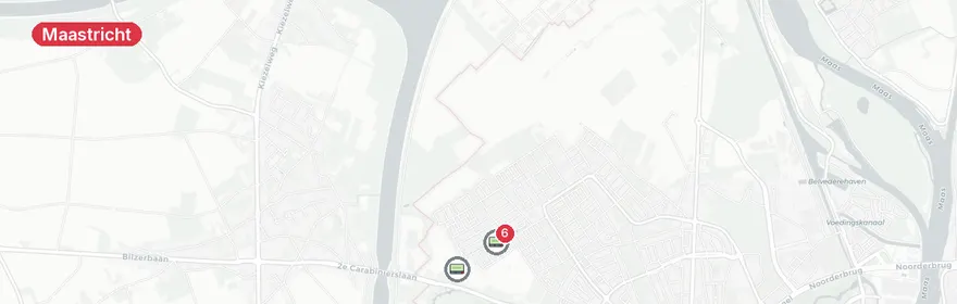 Kaart van Kettingbotsing Maastricht, gewonde naar ziekenhuis