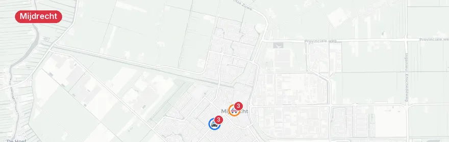 Kaart van Aanrijding met letsel Hoofdweg Mijdrecht, traumahelikopte...