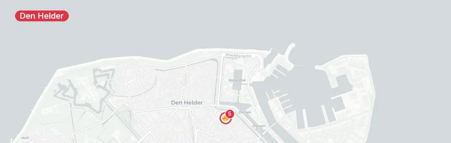 Kaart van Tuinbrand Gasstraat Den Helder