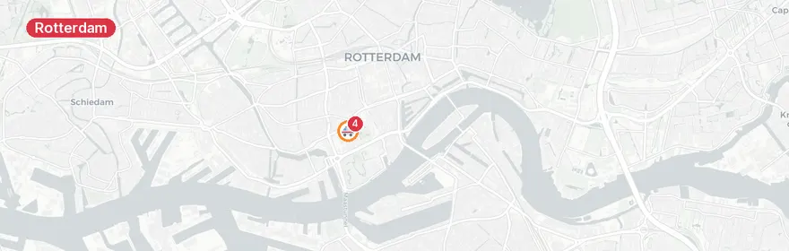 Kaart van Meerdere ambulanceverzoeken Rotterdam dinsdag 17 maart