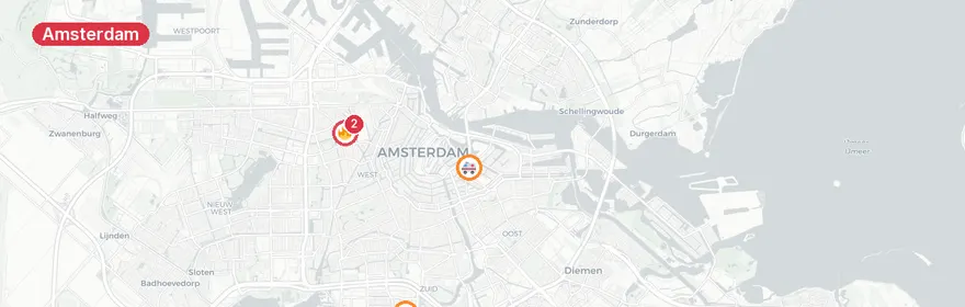 Kaart van Steekpartijen Kikkensteinstraat Amsterdam