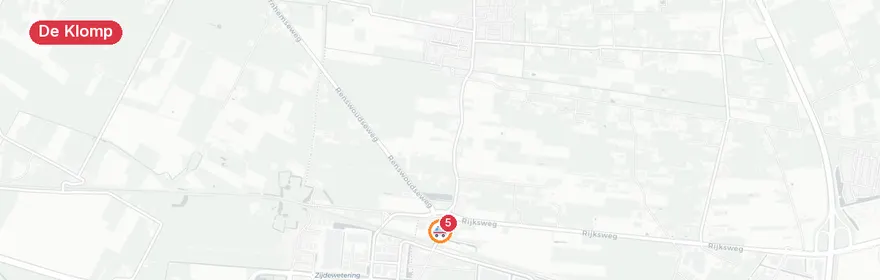 Kaart van Aanrijding met gewonden op N224 De Klomp