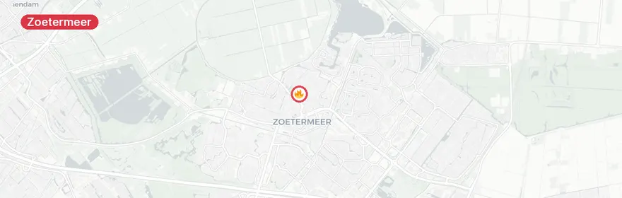 Kaart van Brandweer assisteert met afhijsen Saturnusgeel Zoetermeer