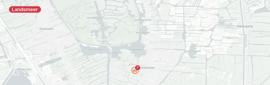 Kaart van Reanimatie Duinkerker Landsmeer
