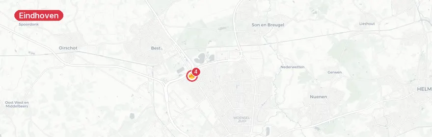 Kaart van Woningbrand Boschdijk Eindhoven