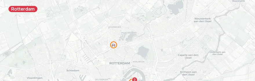 Kaart van Meerdere ambulances Laan op Zuid Rotterdam
