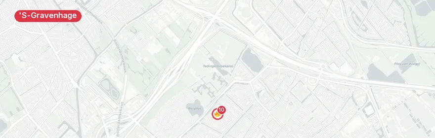 Kaart van Woningbrand Ooievaarstraat, Den Haag