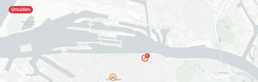 Kaart van Woningbrand Trompstraat Ijmuiden