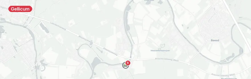 Kaart van Ernstig verkeersongeval A15 Gellicum met letsel