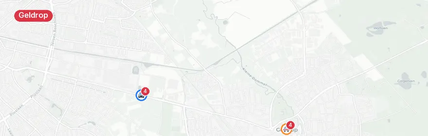Kaart van Zwaar verkeersongeval Eindhovenseweg Geldrop
