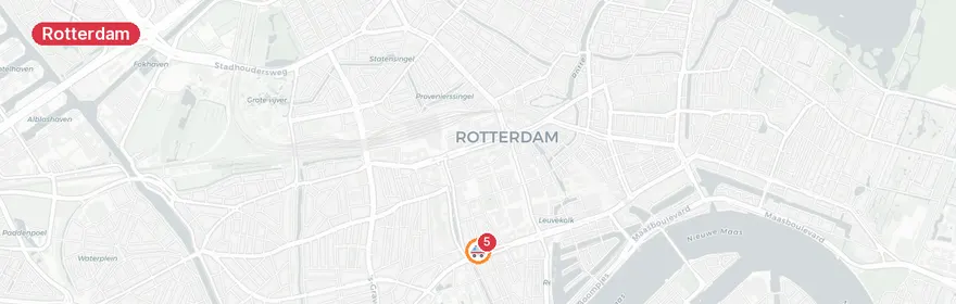 Kaart van Reanimatie Westblaak Rotterdam