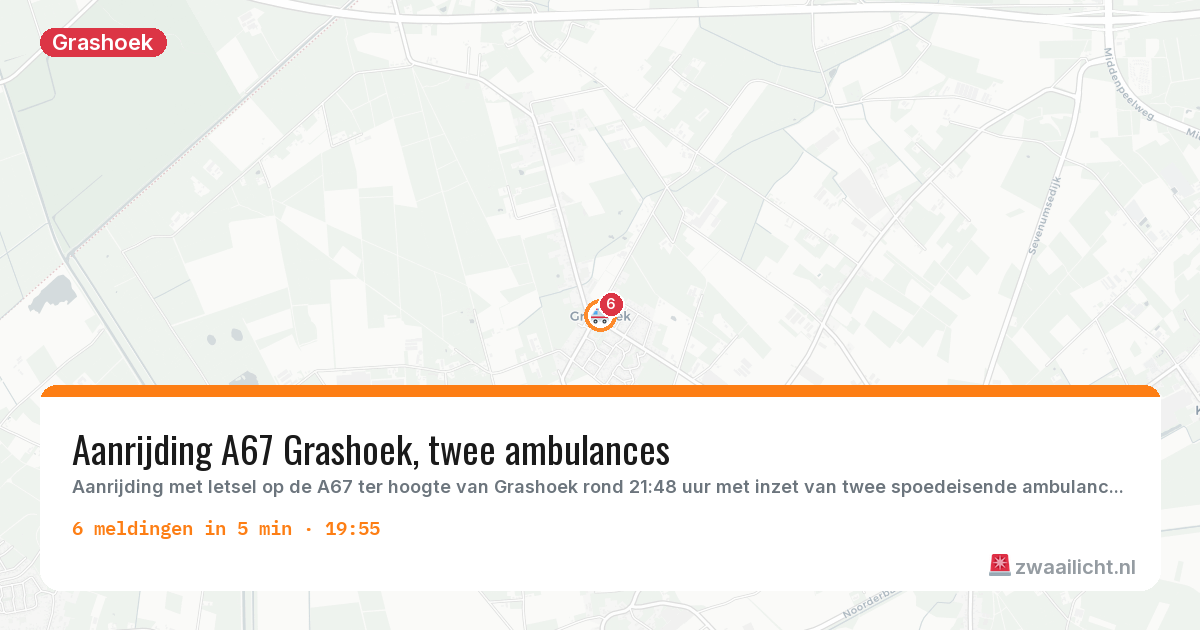 Kaart van de activiteitspiek bij Grashoek