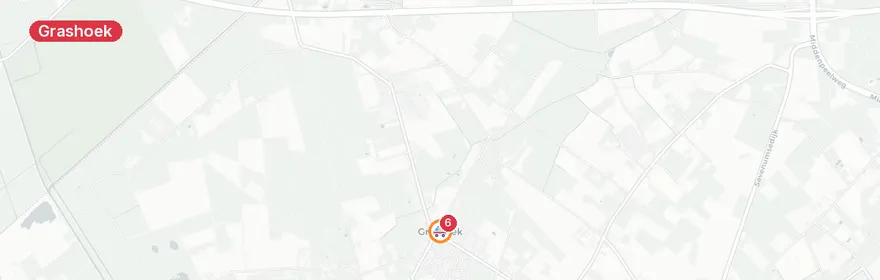 Kaart van Aanrijding A67 Grashoek, twee ambulances