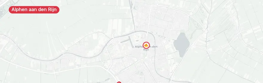 Kaart van Bestuurder scootmobiel om het leven in Alphen aan den Rijn