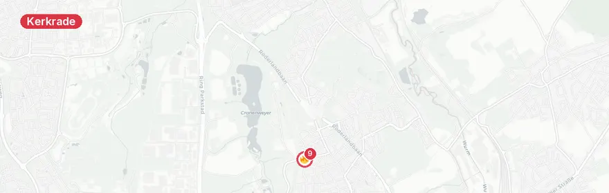 Kaart van Grote woningbrand Chevremontstraat Kerkrade