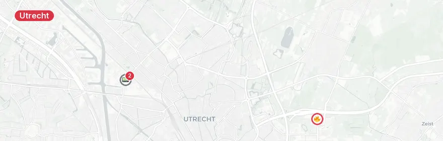 Kaart van Ongevallen Cartesiusweg Utrecht