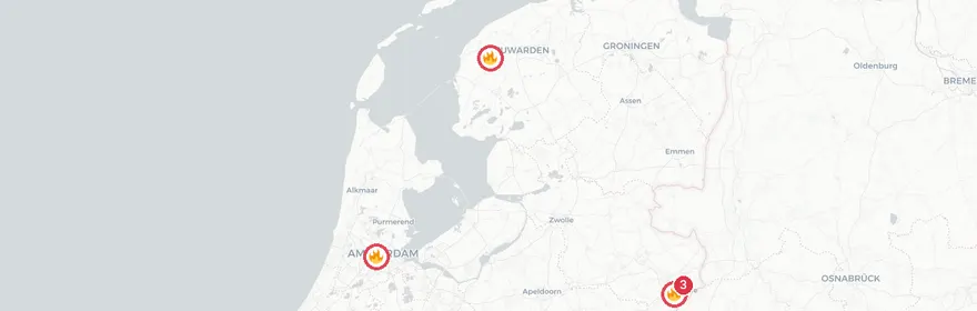 Kaart van Middelbrand Geessinkbrink Enschede